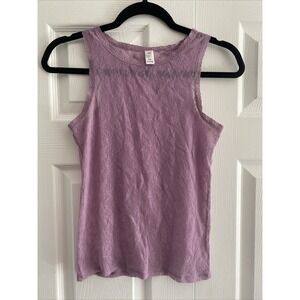 Gap Women's Medium Y2K Purple Lace Sheer Top Etherial Feminine Whimsy Fairy Fest